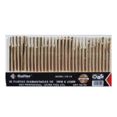 Puntas Diamantadas para Matricero en Juego Guiller Titanio X 30 Pzas