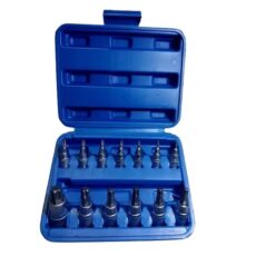 Puntas Torx con Bocallave Juego x 13 PZS. Encastre 1/4 3/8 1/2 Guiller®