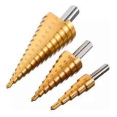 Mechas Escalonadas HSS Titanio en Set x 3 piezas Blister RN 4 12MM / 4 20MM / 4 32MM Guiller