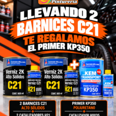 Combo 2 Barnices C21 + 1 Primer KP350 de Regalo!
